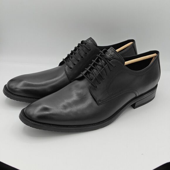 Cole Haan Men’s Leather Modern Essentials Plain Toe Oxford Shoe [Black]